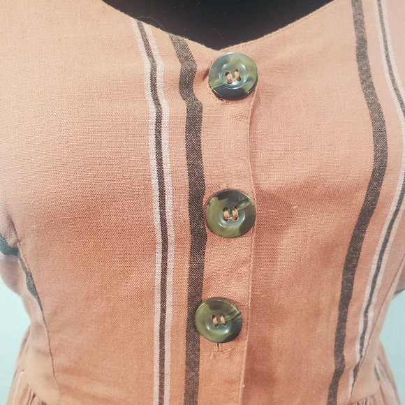 Plaid cotton dress size Medium - Picture 3 of 5